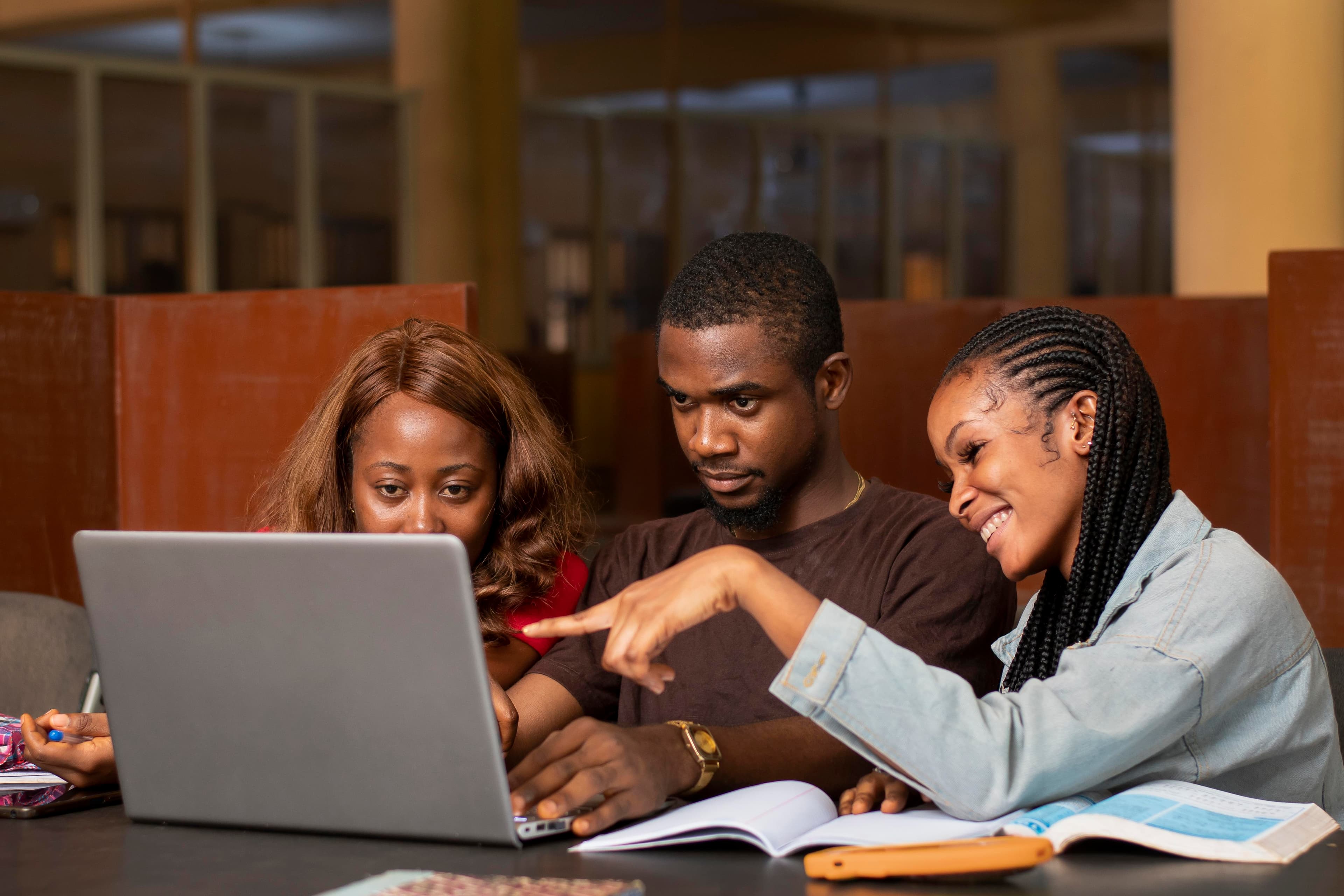 Students receiving academic guidance